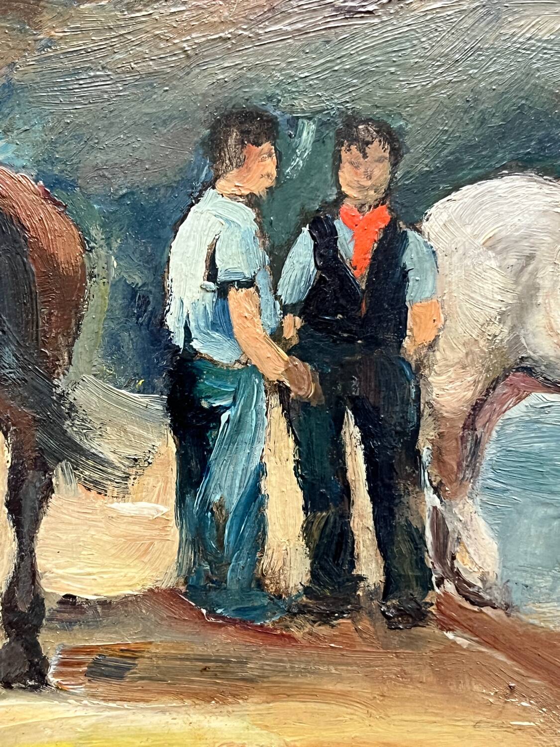 Raimont Lecourt, old painting, oil on panel