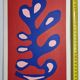 Palme bleue sur fond rouge, Canson 1981, 29 cm