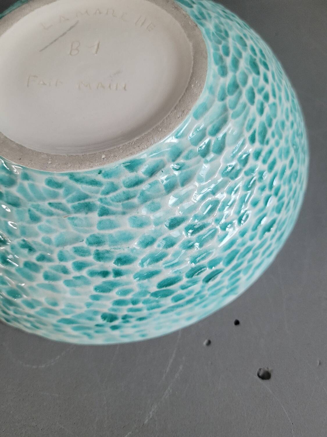 Ceramic candy box with fish motifs