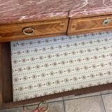 Transition Style Chest of Drawers – Marquetry & Perfect Red Marble