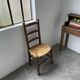 Rustic oak straw chair