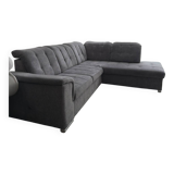 Grey mottled convertible corner sofa