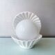 Lampe de table en céramique vintage huître avec perle, des années 80
