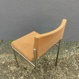 Set of 4 chromed metal chairs