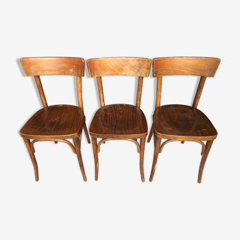 Trio of vintage bistro chairs 60