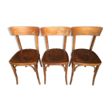 Trio of vintage bistro chairs 60