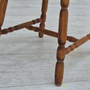 1960s, set of 4 scandinavian dining chairs in solid oak wood, original good condition.