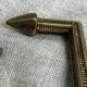Antique brass curtain hooks and tiebacks