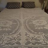 Antique crochet bed cover 240 x 190 cm
