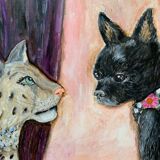 Peinture acrylique sous verre