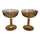 Pair of vintage champagne glasses