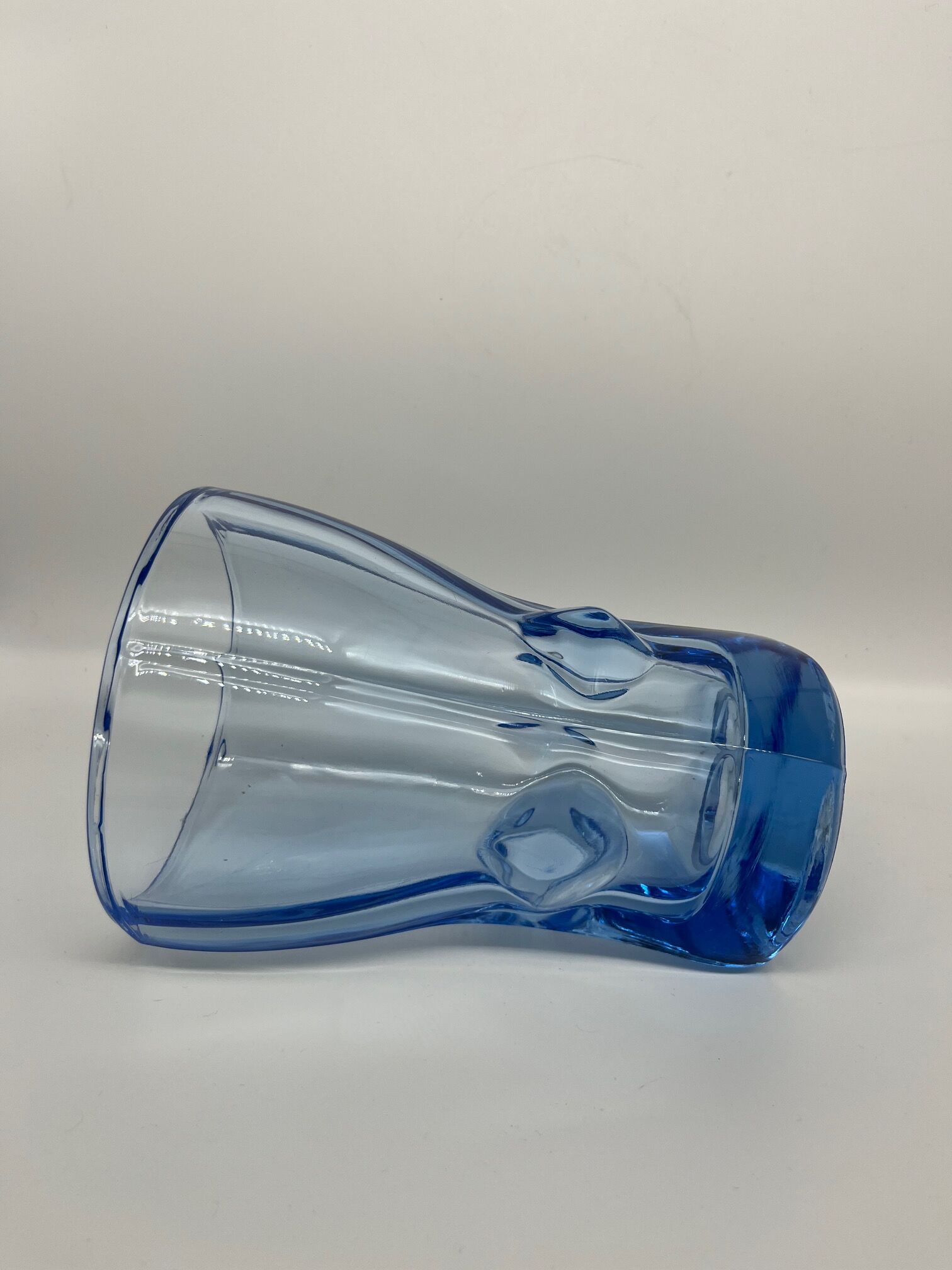 Blue glass vase 1950