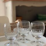 Set of 3 Ricard glasses