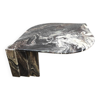 Vintage design marble coffee table midcentury Roche Bobois grey
