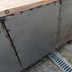 Antique workshop workbench, vintage, metal and wood