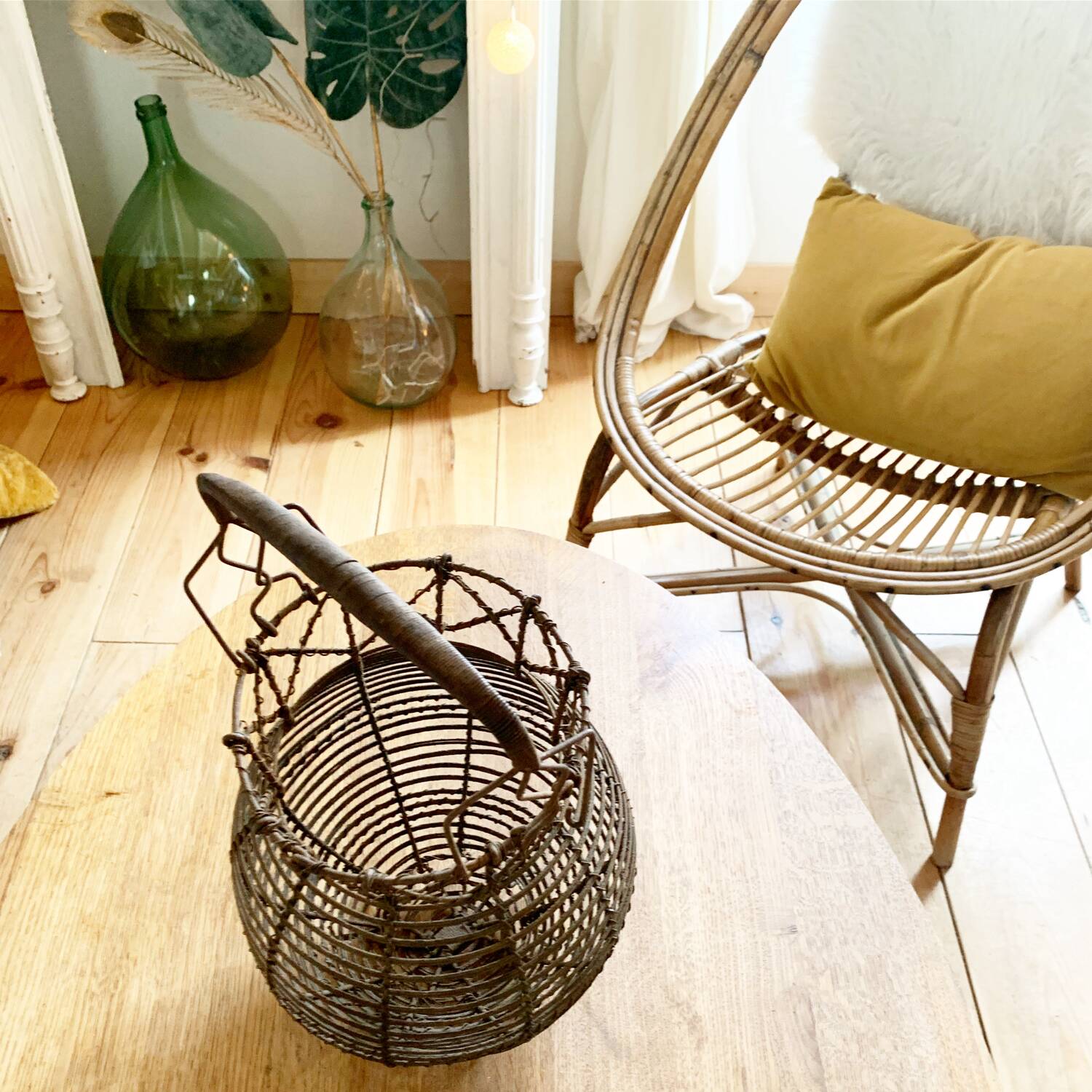 Vintage metal basket