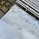 Bistro table in grey marble and black cast iron 100 x 60 cm