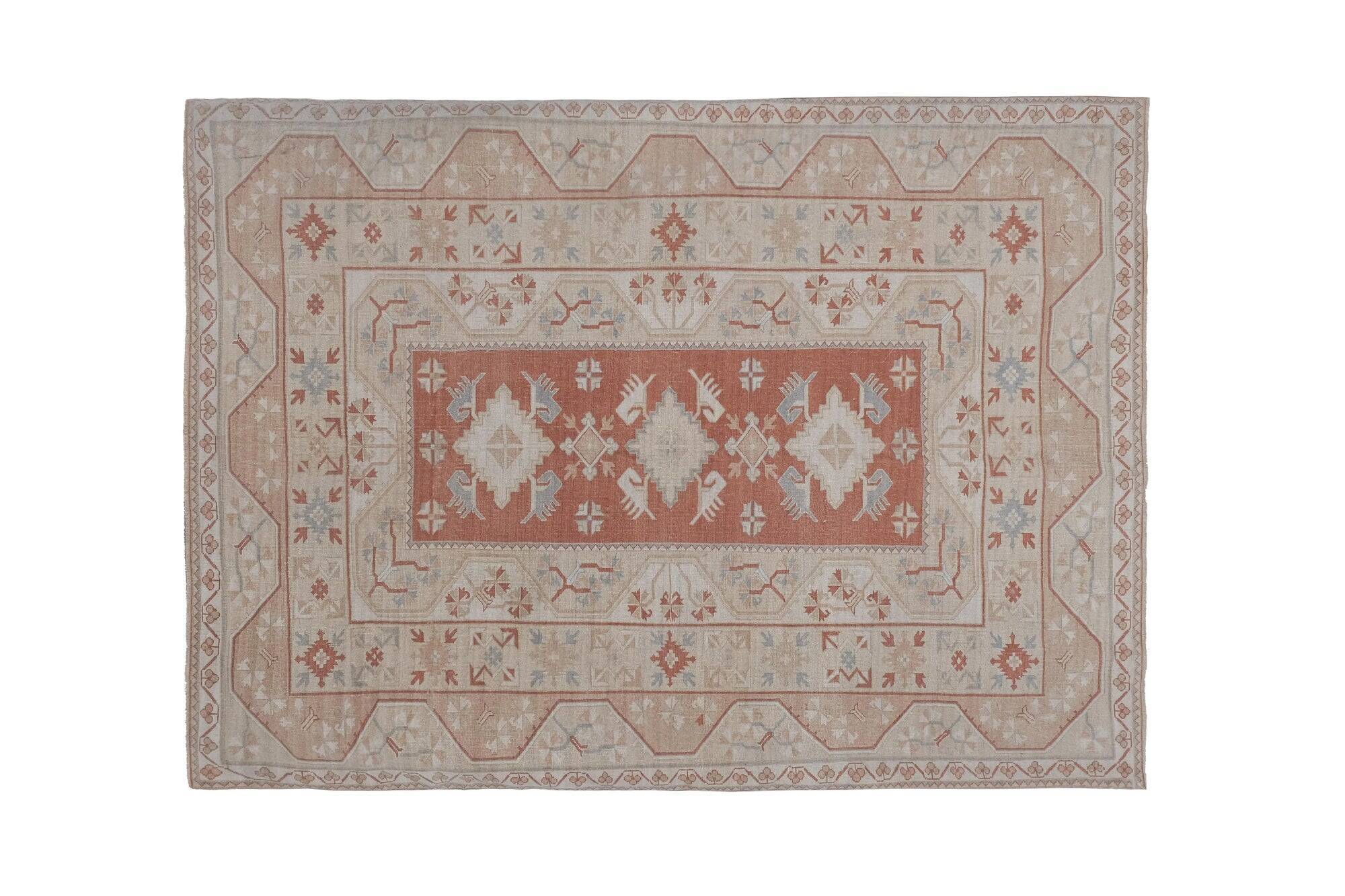 Vintage Turkish rug handmade 199x262 cm