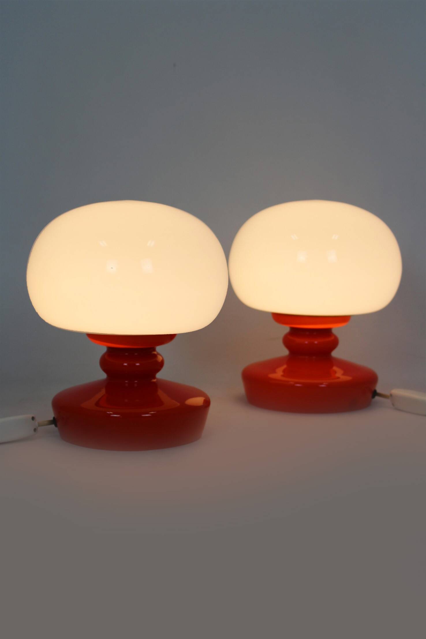 Glass Table Lamps by Stepan Tabery for Osvetlovaci Sklo, 1970s,