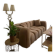 Canapé Windsor & Co en velours taupe/beige - excellent état