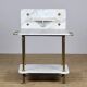 Antique wash stand in brass and marble, circa 1880