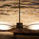 Brass pendant lamp Lucien Gau Paris 70s