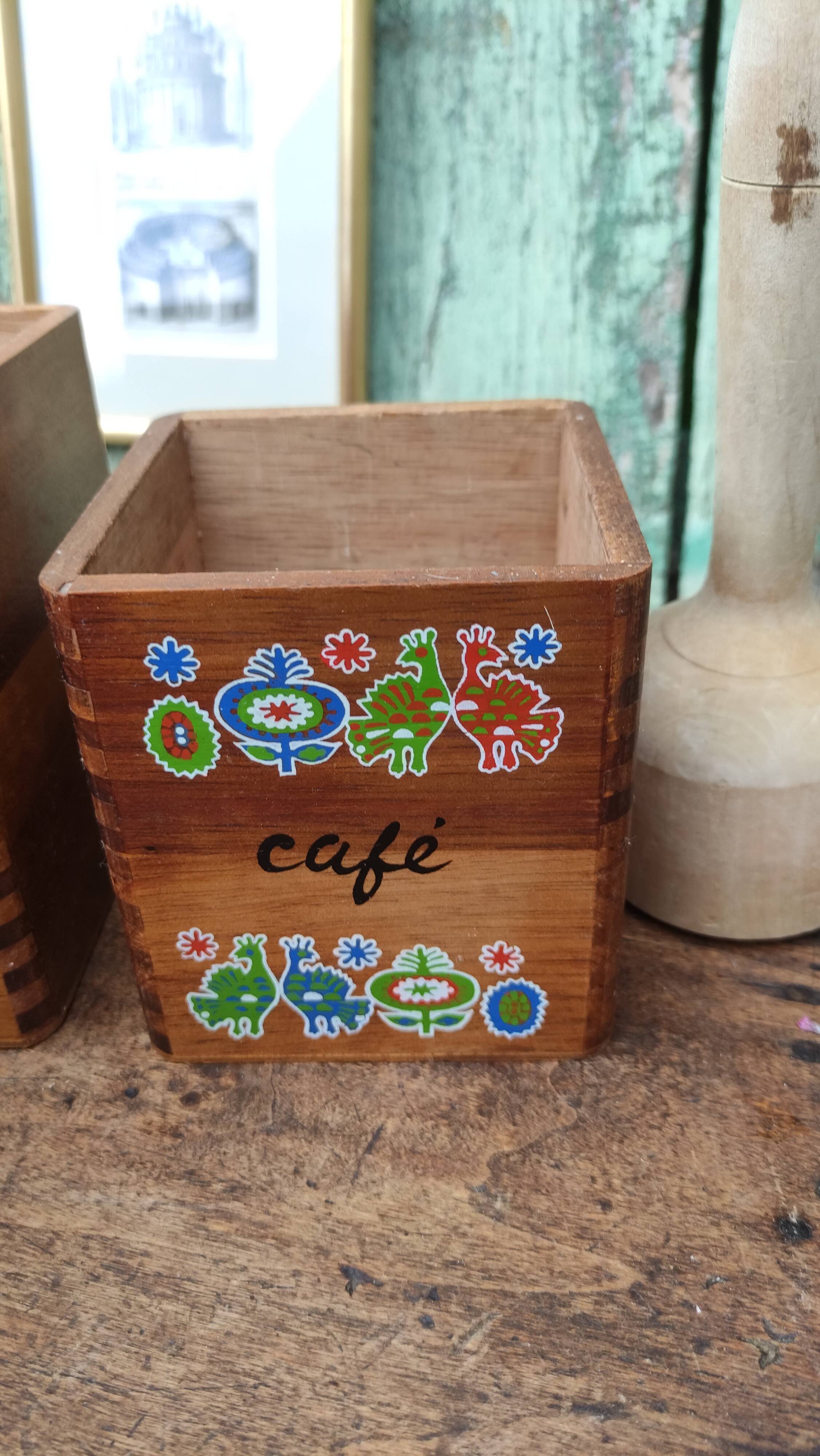 Pots à épices en bois français et anglais