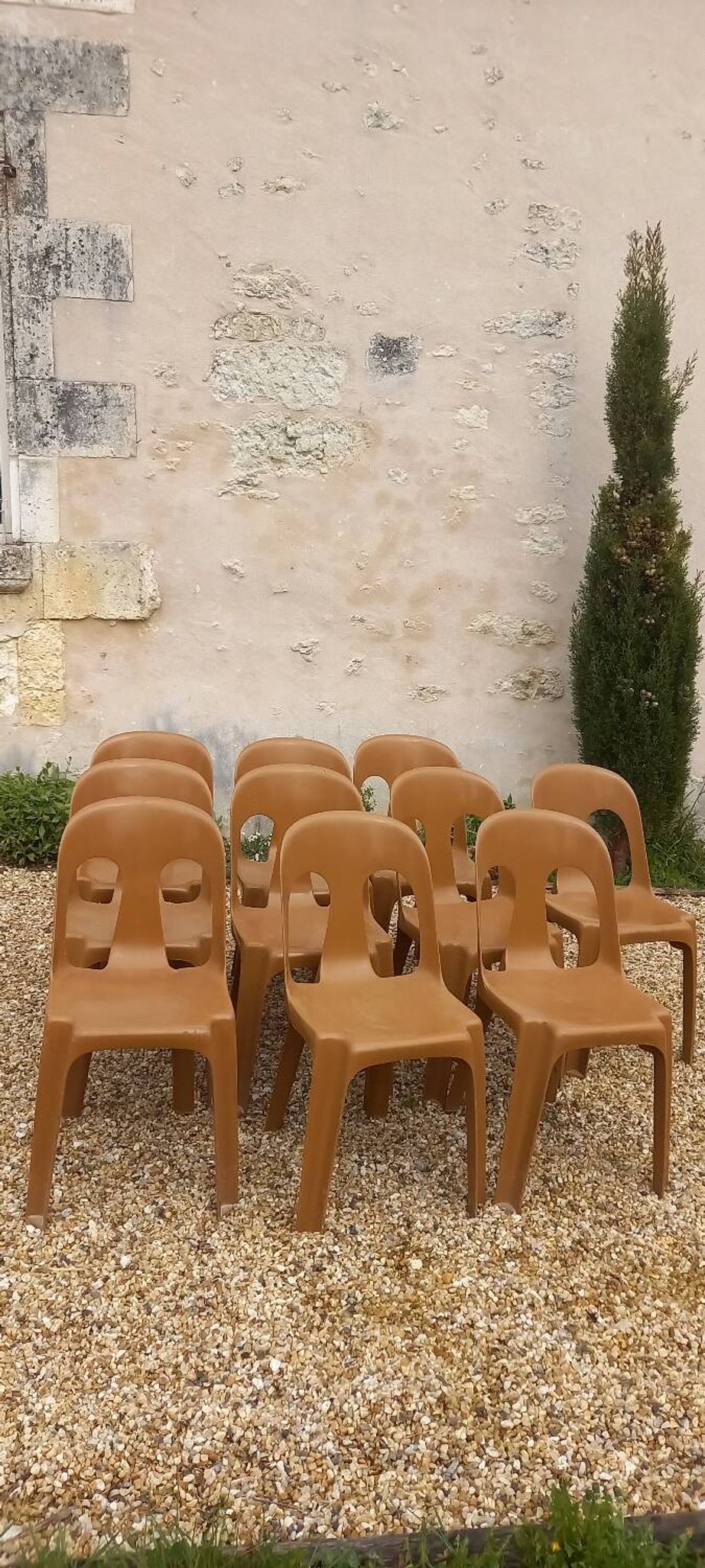 Set of 10 Massonet chairs
