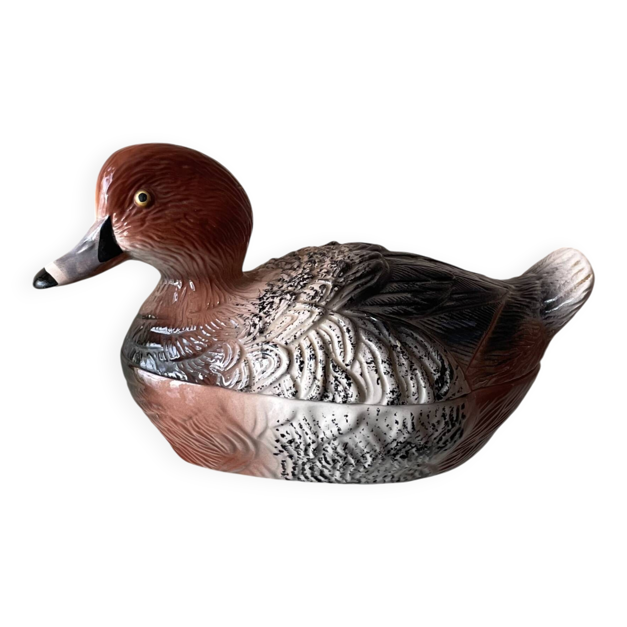 Michel Caugant duck terrine pot in ceramic.