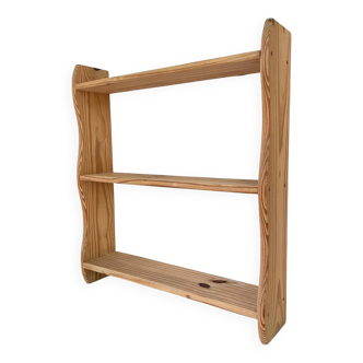 Etagere 3 plateaux bois brut vintage