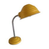 Yellow vintage metal desk lamp 70s