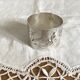 Solid silver napkin ring with Iris Art Nouveau decor