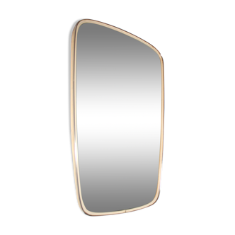 Miroir vintage forme libre, 29x56cm, 50's/60's
