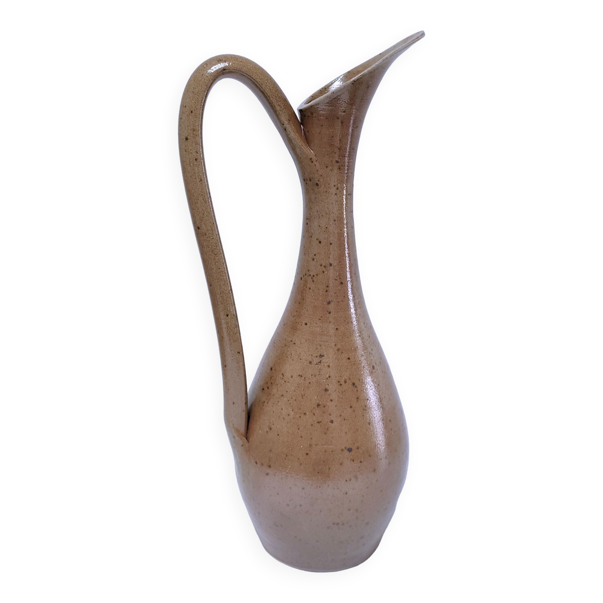 Pitcher sandstone pyrite ochre tone 70s height 40.5 cm