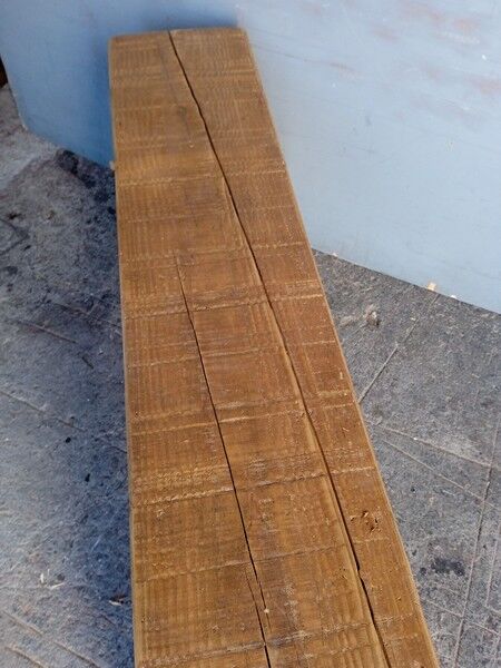 Solid wood bench patinated 140cm