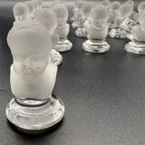 12 Baccarat crystal knife holders, Houdon model, 19th century.