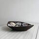 Dish, hand-painted ceramic basket, artistic design.