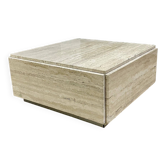Square travertine coffee table