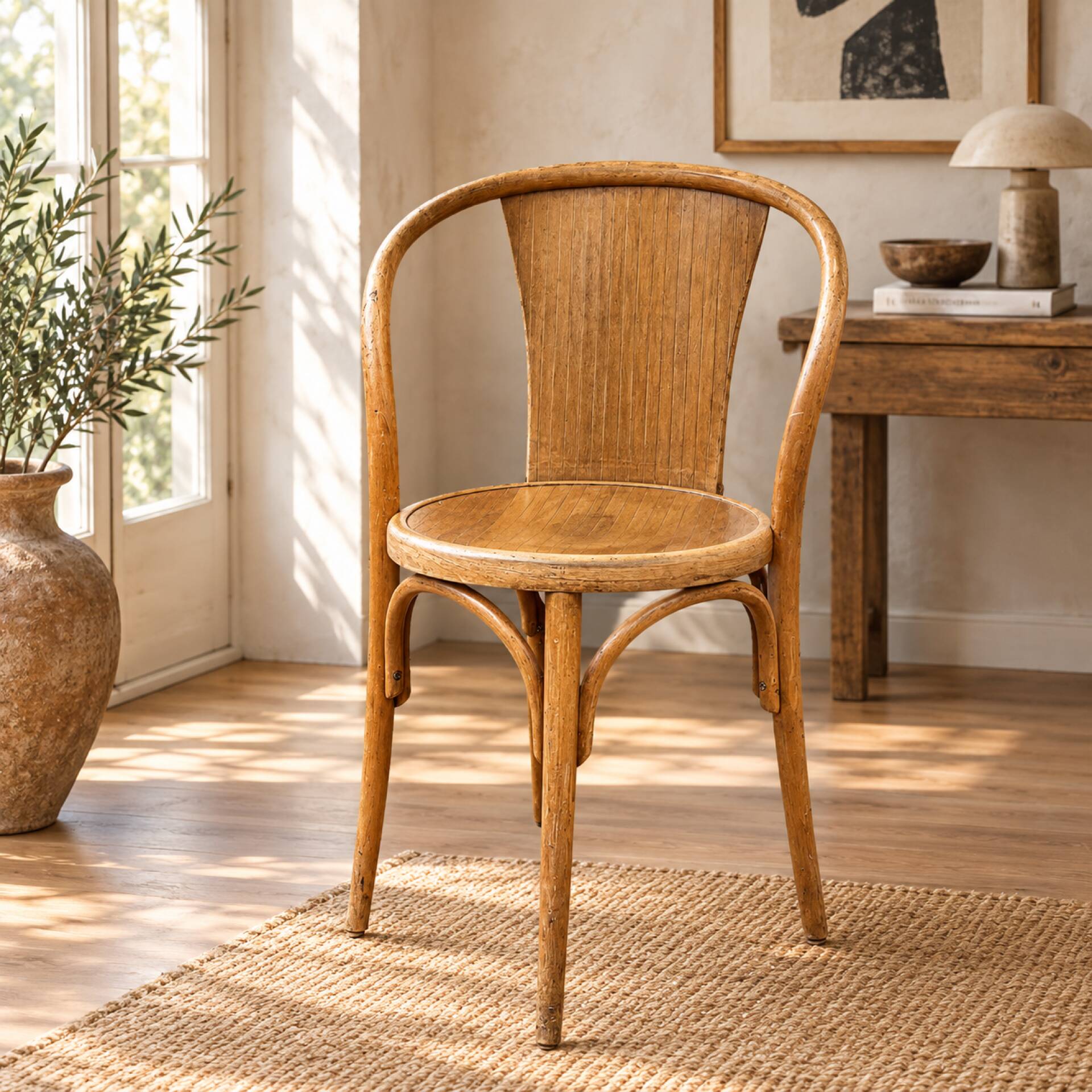 Fauteuil Fischel en bois courbé, début XXe