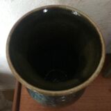 Vase in enamelled earthenware sandstone