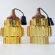 Pair of pendant lamps Carl Fagerlund Orrefors vintage 1960