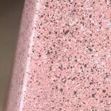 Pyramidal lamp base in Brussels porcelain with pink terrazzo effect