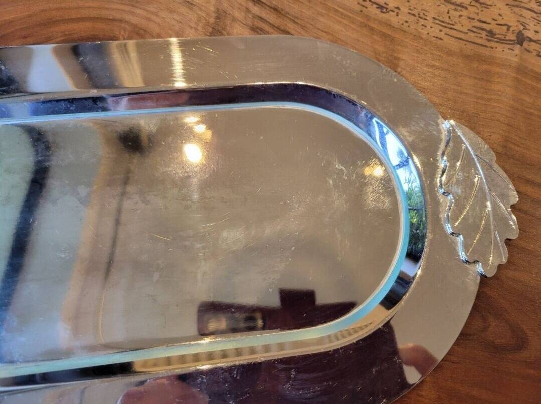 Silver foie gras dish with glass window