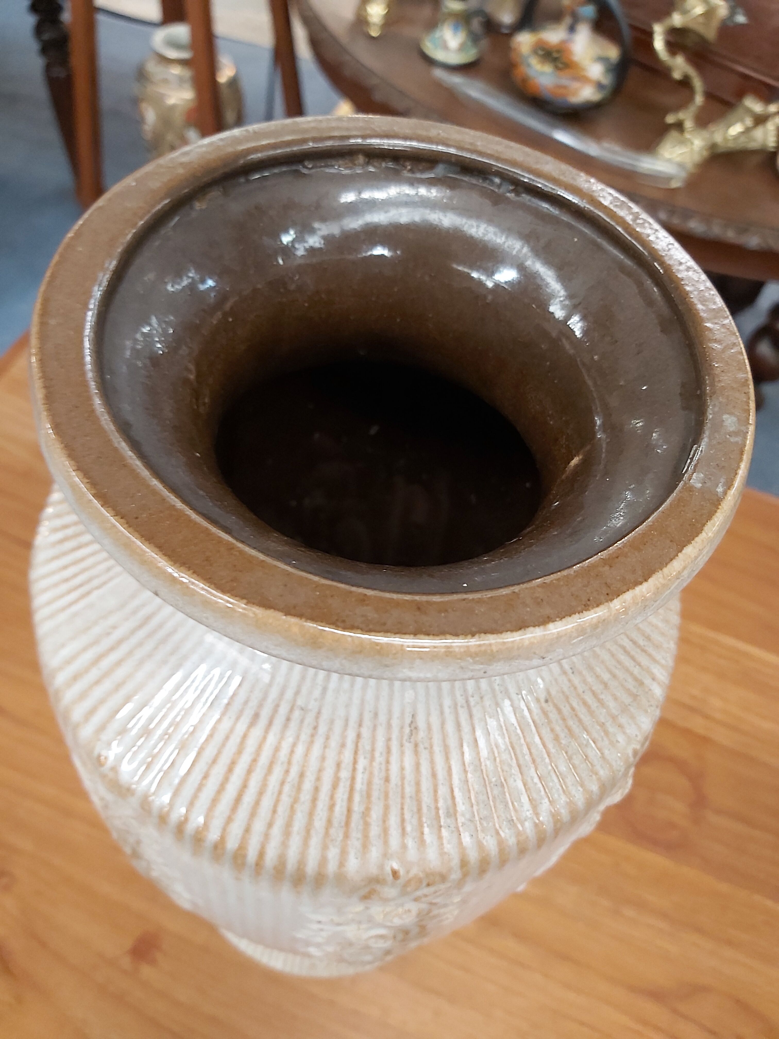 Vase decorated with roses W Germany