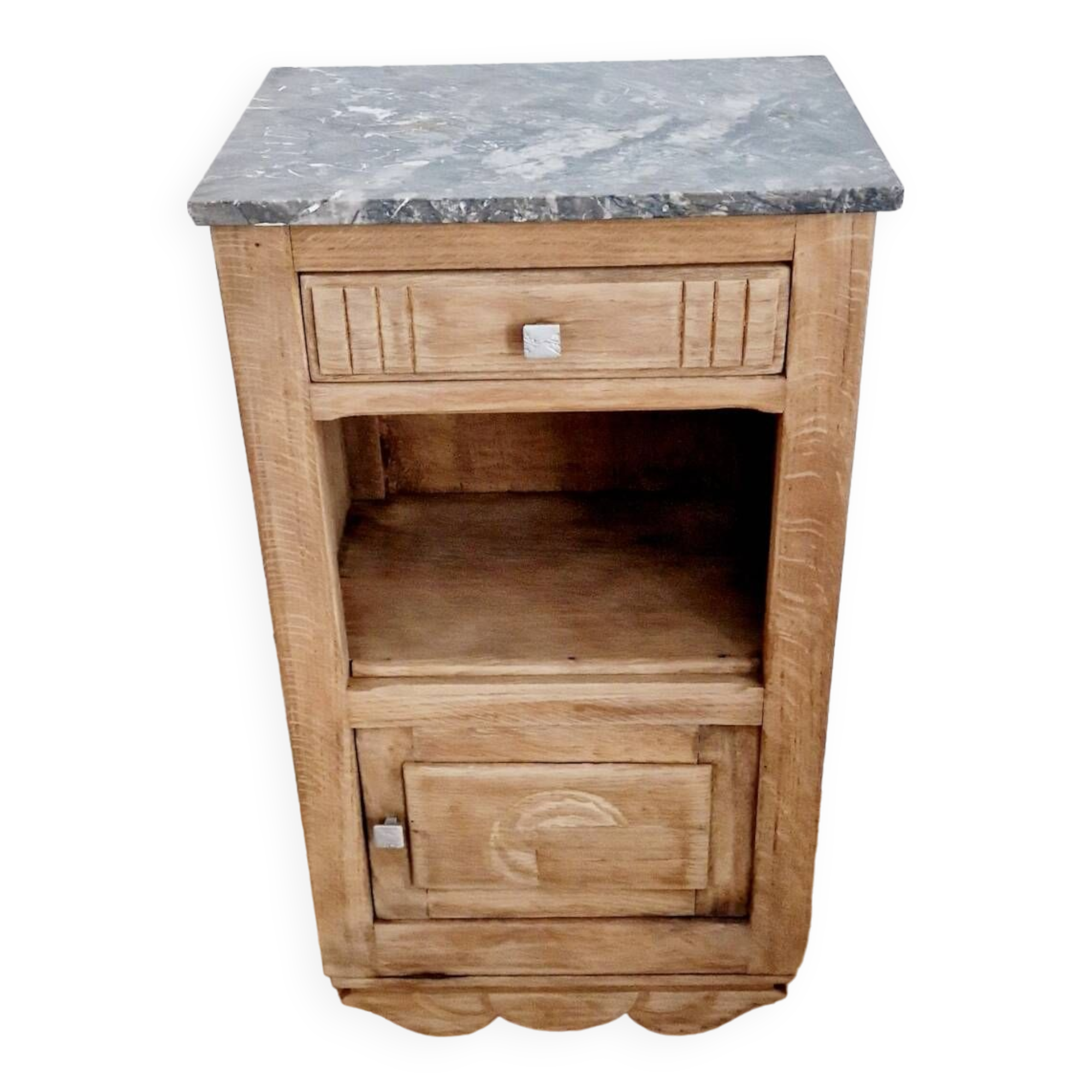 Art deco style oak bedside table from the 1920s