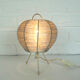Mid-century tripod bedside lamp, raffia, Italy, 1950s