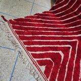 Off-white Moroccan rug with geometric patterns, 200cm x 300cm