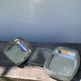 Acorn silver metal butter dish