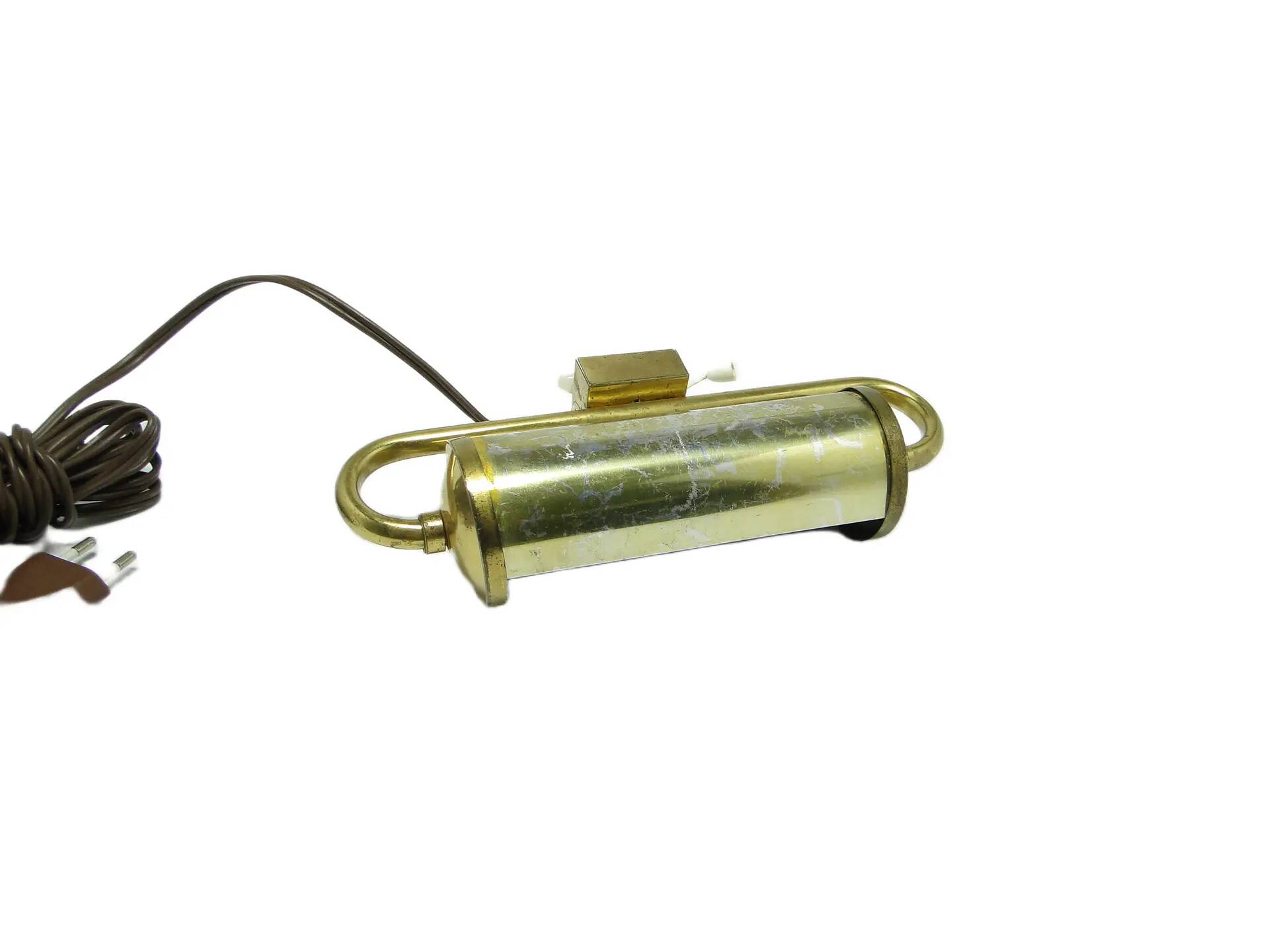 Picture light, mid-century modern, brass, Poland, 1950s.