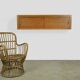 Vintage Mid-century hanging cabinet with sliding doors, 1960s